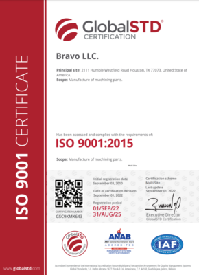 ISO Certification Bravo LLC
